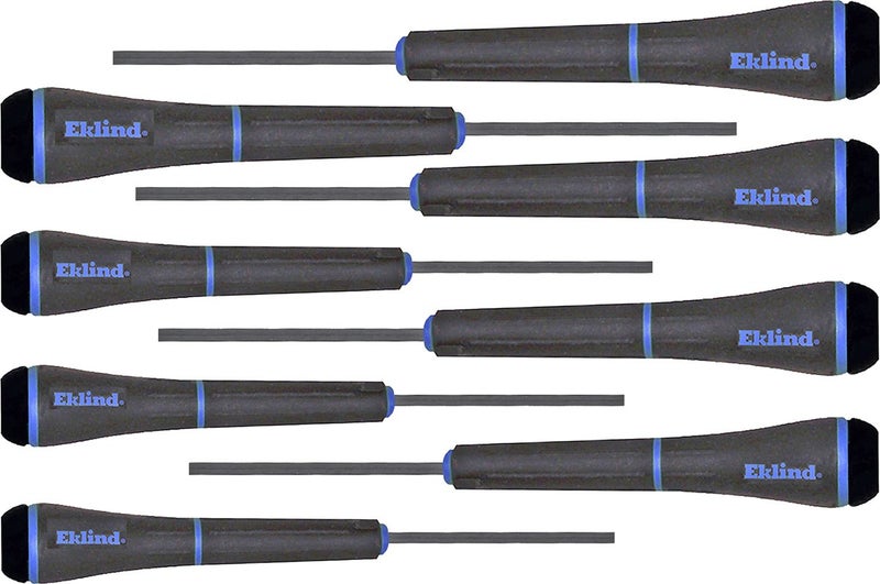 Eklind Tool EKLIND 92400 PSD Hex (allen) Precision Screwdriver - 8pc set Metric MM sizes 0.7-4 - Image 1